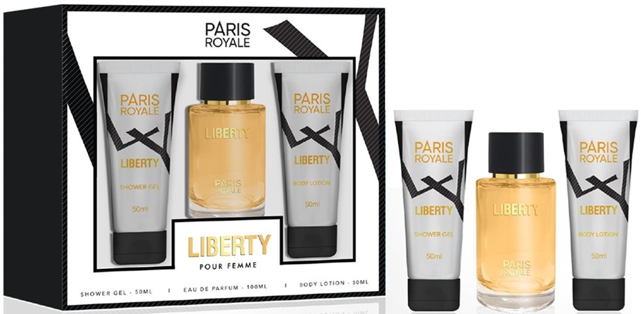 Paris Royale Liberty Giftset;Edp100ml,Douche50ml & Bodyl50ml