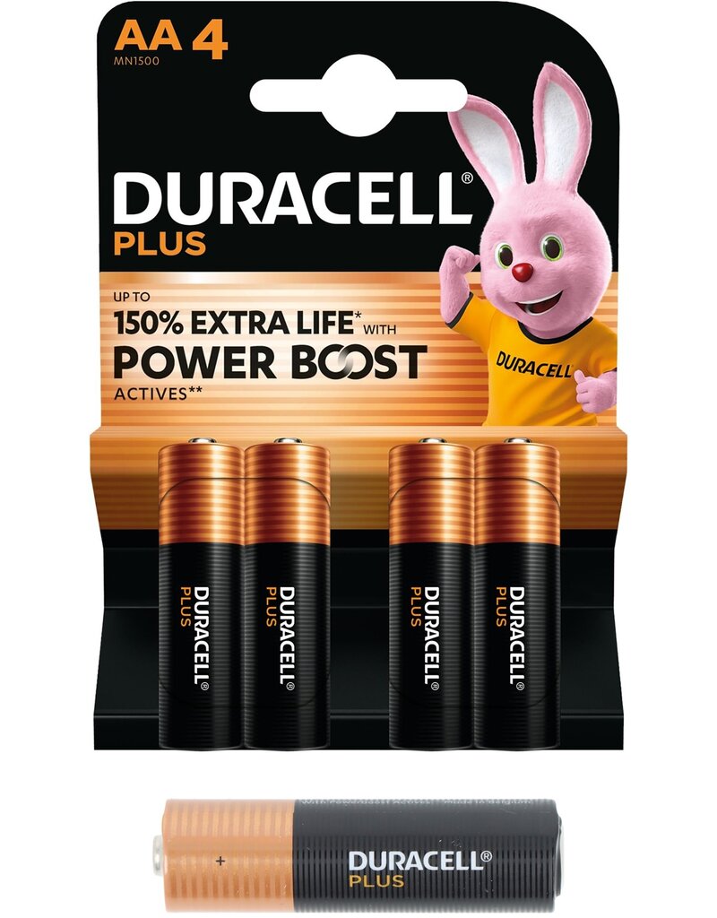 Duracell Batterij Plus Power Boost 4xAA Alkaline 100%  LR6