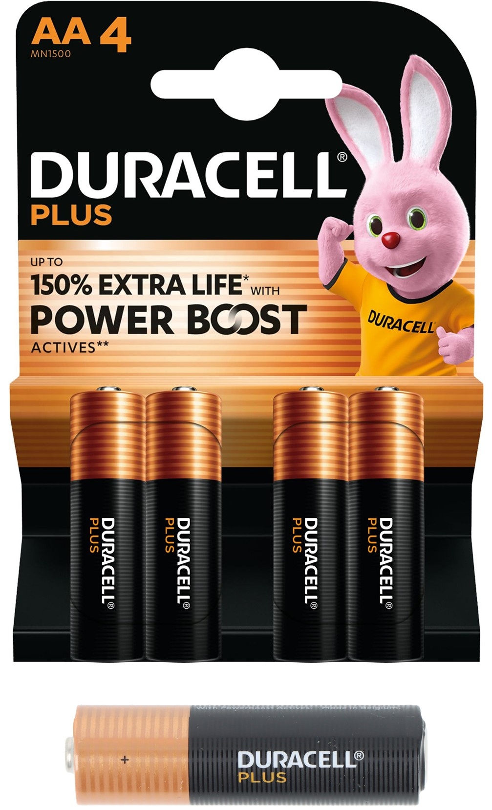 Duracell Batterij Plus Power Boost 4xAA Alkaline 100% LR6, foto 2 van 2