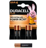 Duracell Batterij Plus Power Boost 4xAAA Alkaline 100% LR03