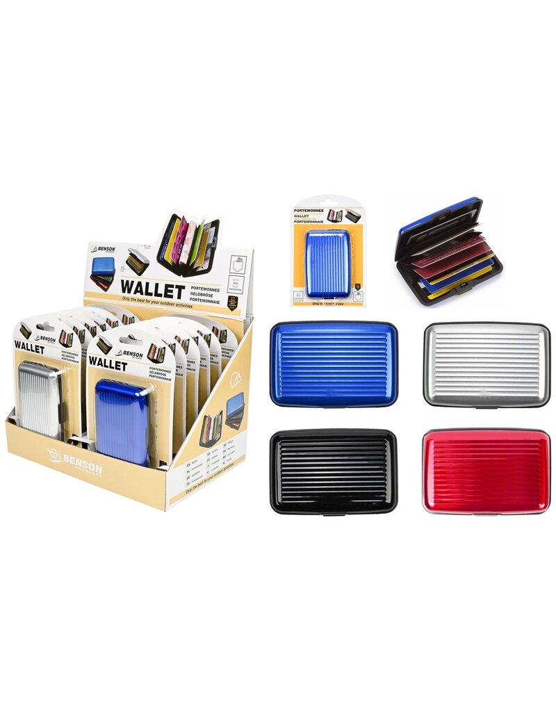 Portemonnee aluminium 4 assorti kleur