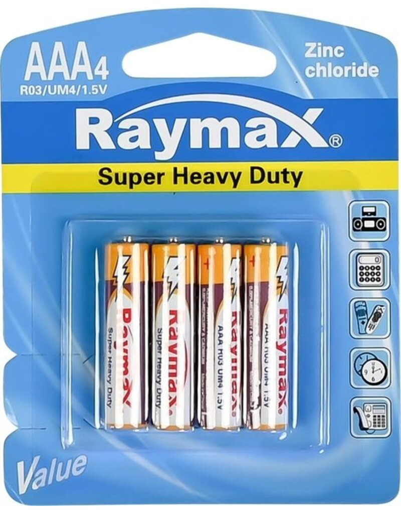 Raymay Batterij 4xAAA Mini Penlite Zink