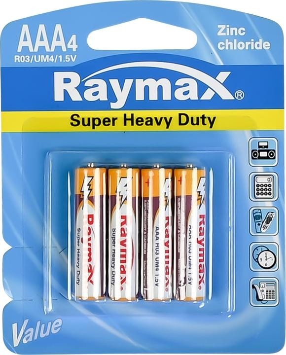 Raymay Batterij 4xAAA Mini Penlite Zink