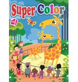 Kleurboek 192 pagina 29x21cm. 4 assorti wit papier