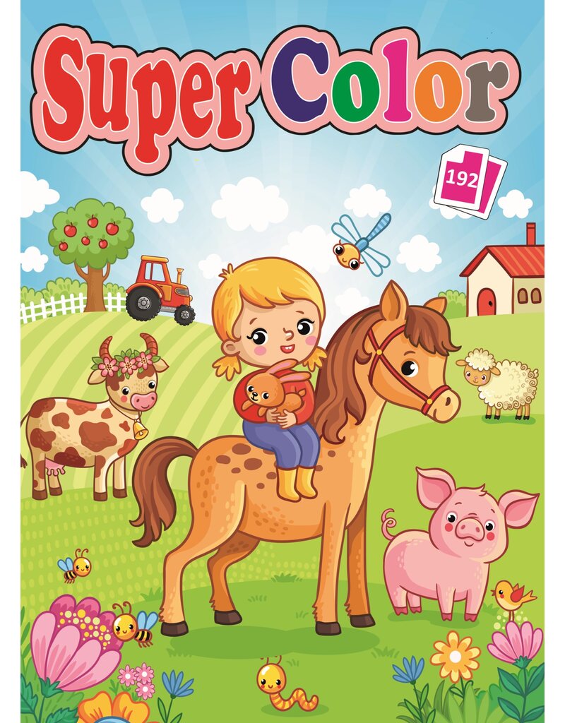 Kleurboek 192 pagina 29x21cm. 4 assorti wit papier