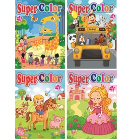 Kleurboek 192 pagina 29x21cm. 4 assorti wit papier