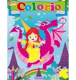 Kleurboek 32 pagina 29x21cm. 4 ass. met holografische cover