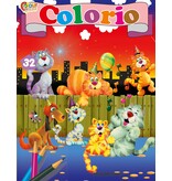 Kleurboek 32 pagina 29x21cm. 4 ass. met holografische cover