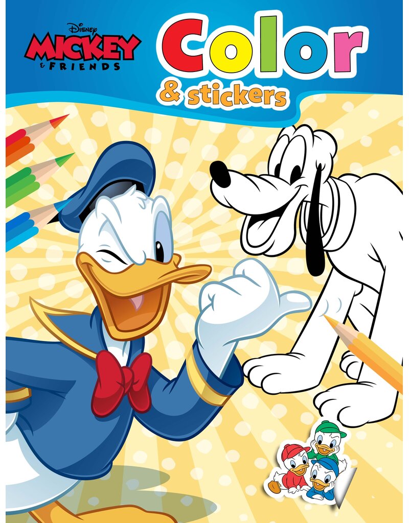 Walt Disney Kleurboek met stickers A4 32 pagina's 8 assorti