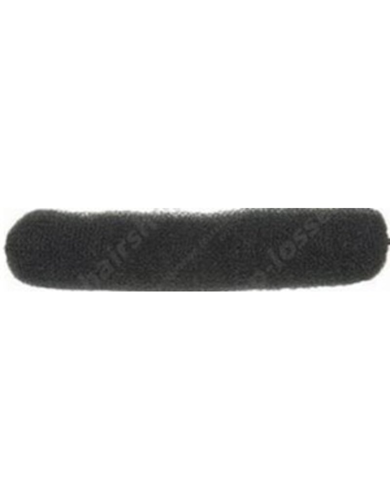 Haarrol met drukknop 18cm zwart