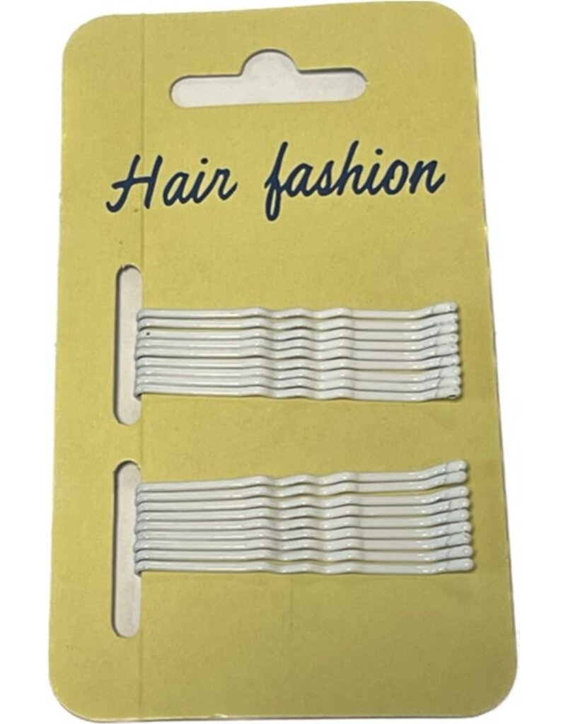 Haarschuifjes Wit 5cm 24 op kaart