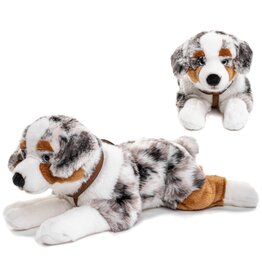 Pluche Australian Shepherd met riem 63cm