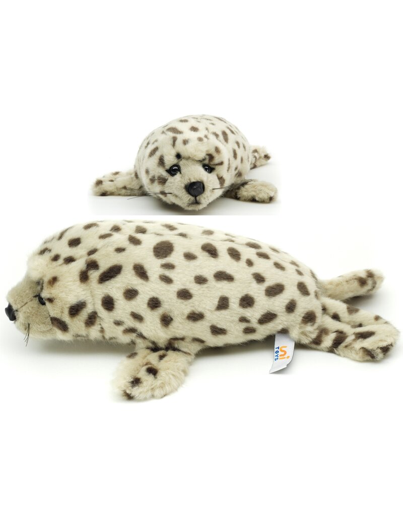 Pluche Zeehond Grijs Gevlekt 32cm