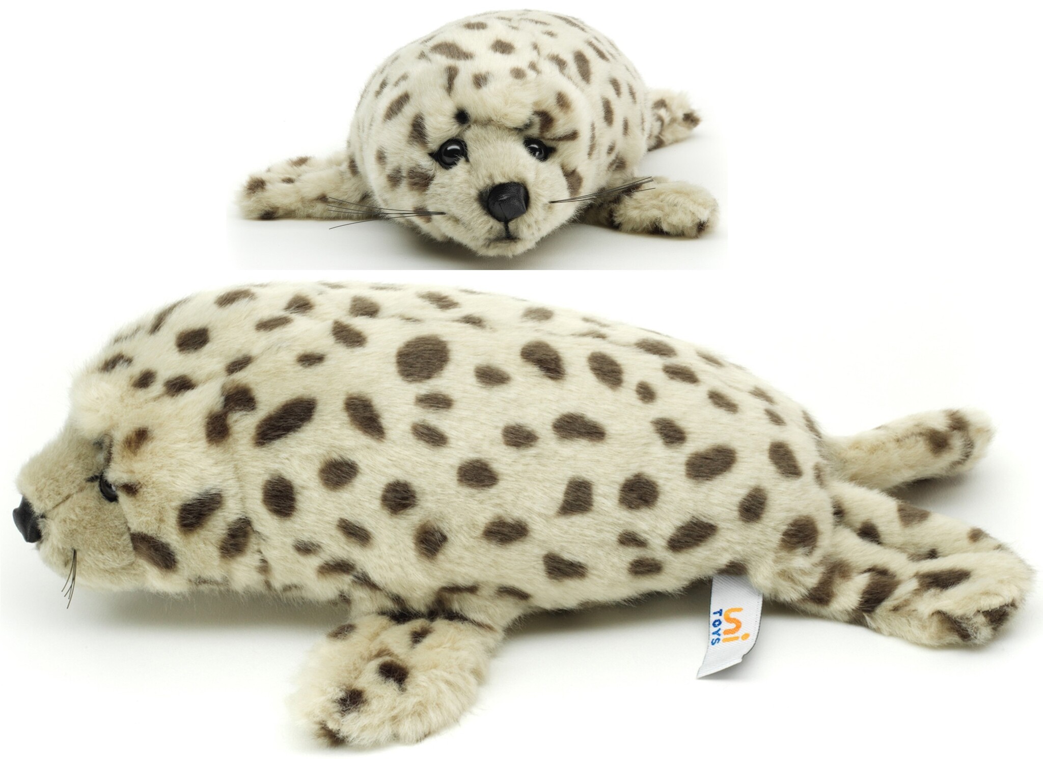 Pluche Zeehond Grijs Gevlekt 32cm