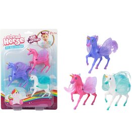 Eenhoorn mini's 10cm. set van 3 stuks