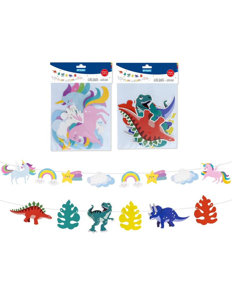 Slinger Unicorn/Regenboog of Dino's 2,5 meter 2 assorti