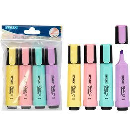 Markeerstift Pastel set van 4 stuks 4 assorti kleuren