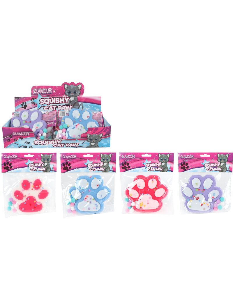 Squishy Kattenpoot 12,5cm 4 assorti kleur