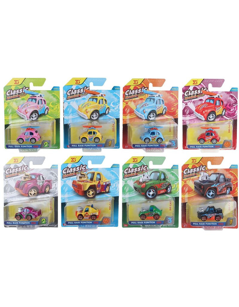 DieCast Funny Race Car 5cm 8 assorti