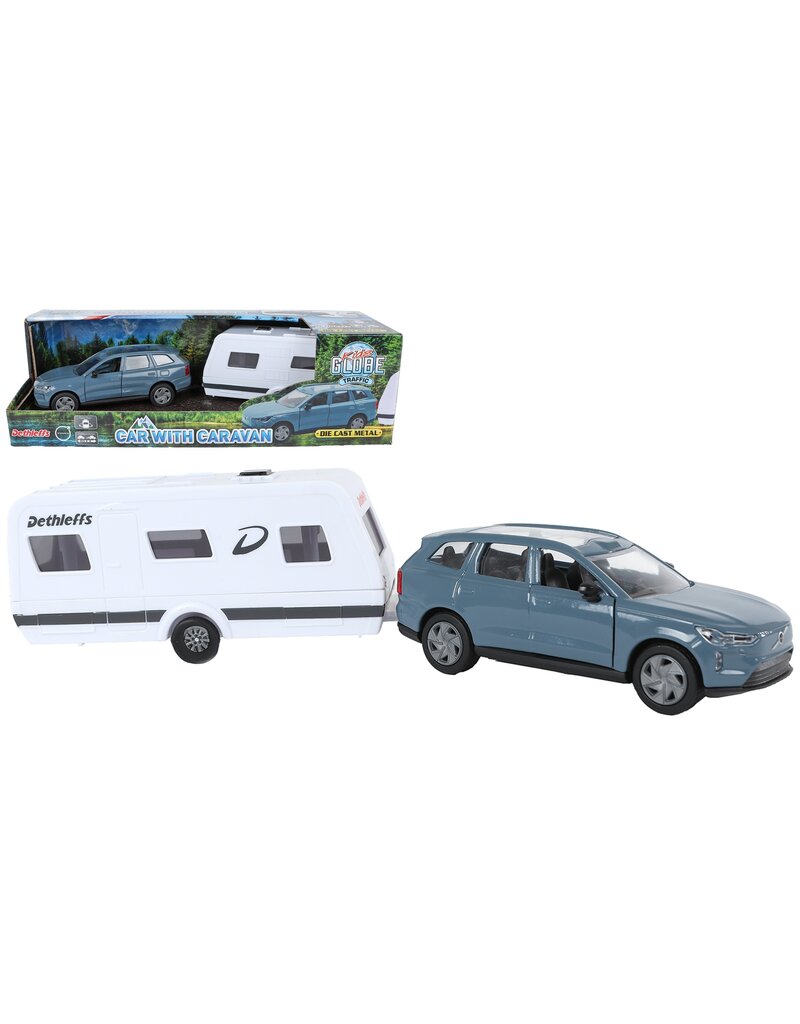 Volvo EX90 met Dethleffs Caravan 30cm