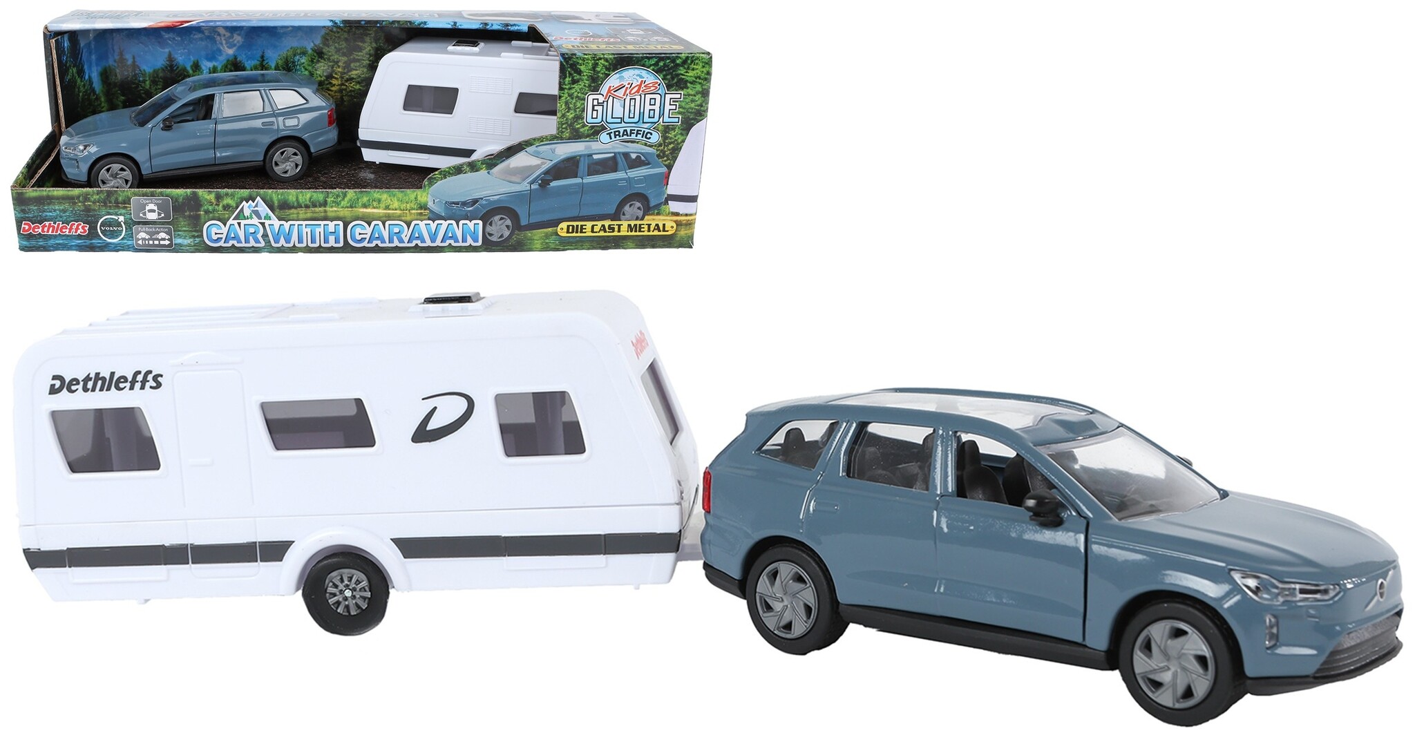 Volvo EX90 met Dethleffs Caravan 30cm