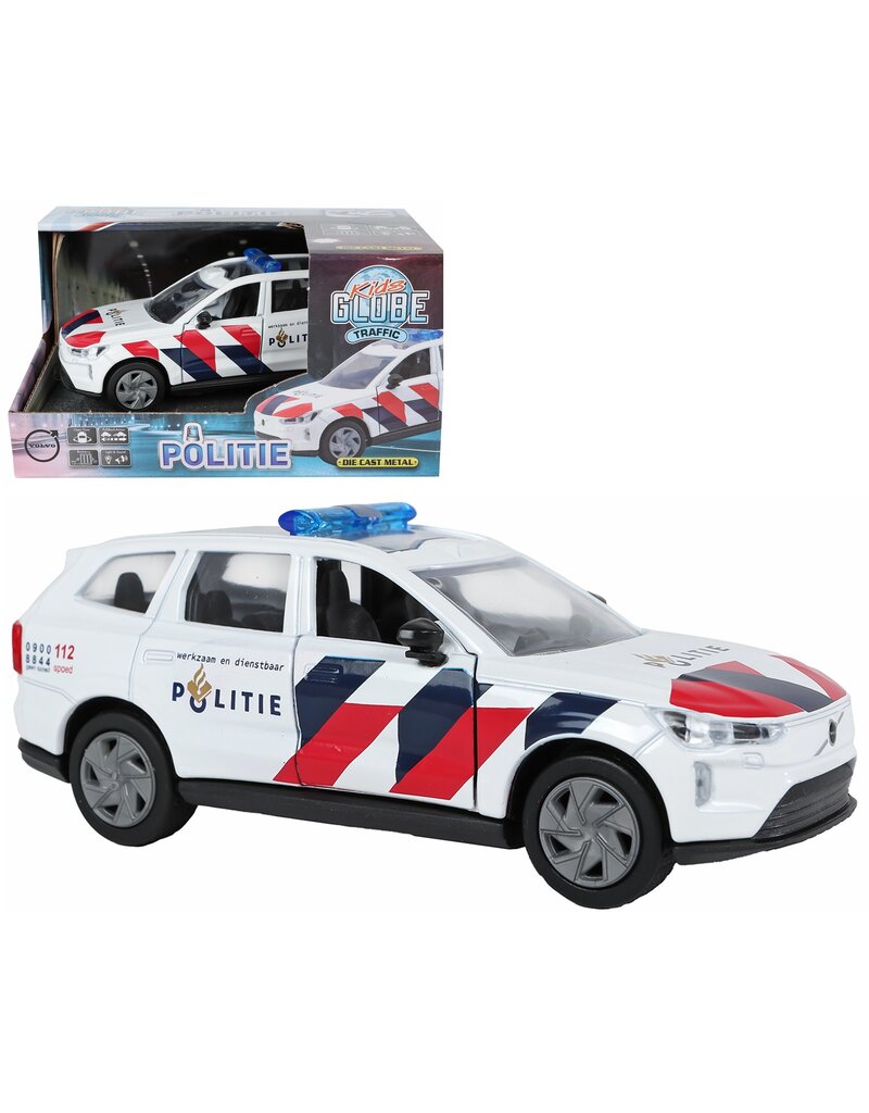 Politieauto Volvo EX90 13,5cm met licht en geluid