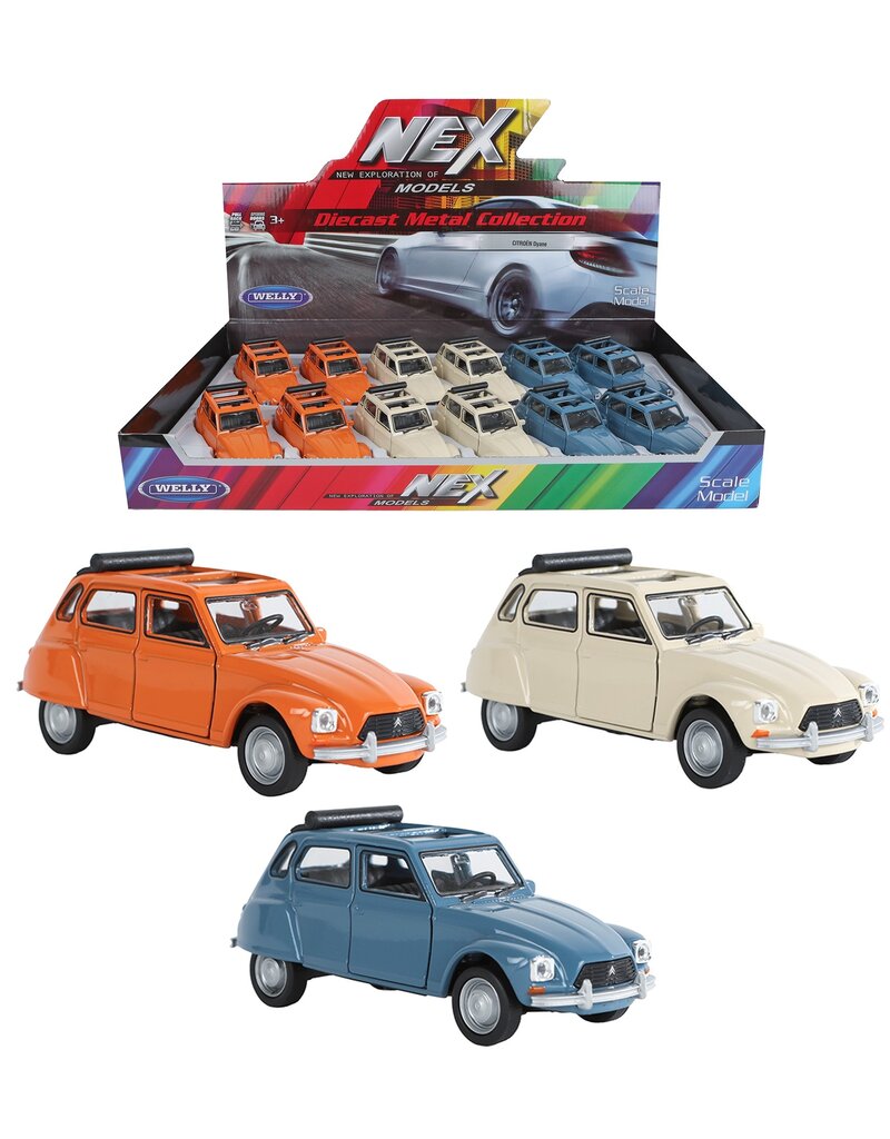 DieCast Citroen Dyane 12cm 3 assorti kleur