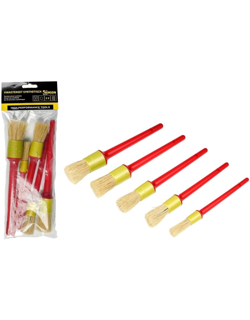 Kwasten set 5-delig rond