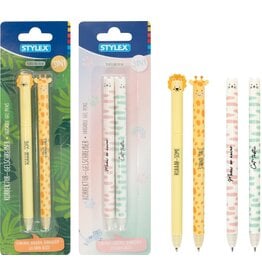Gelpen Erasable Animal Design set van 2 stuks 2 assorti
