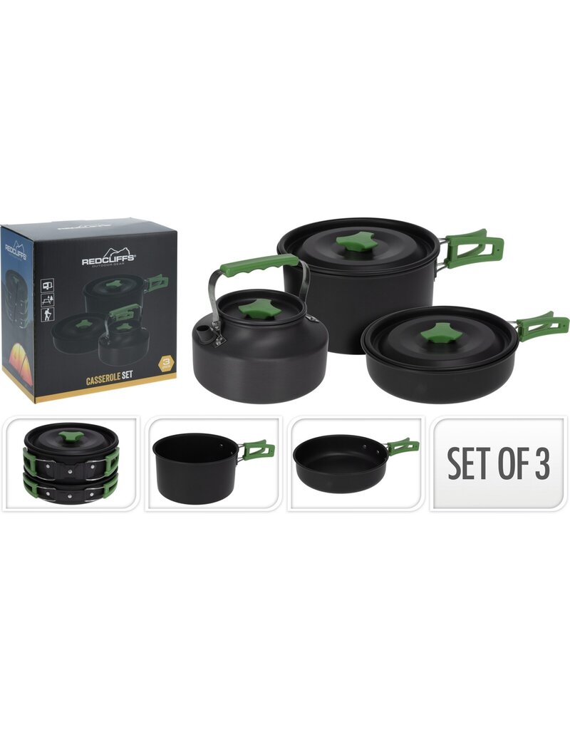 Redcliffs Pannenset Outdoor Aluminium Set van 3 stuks