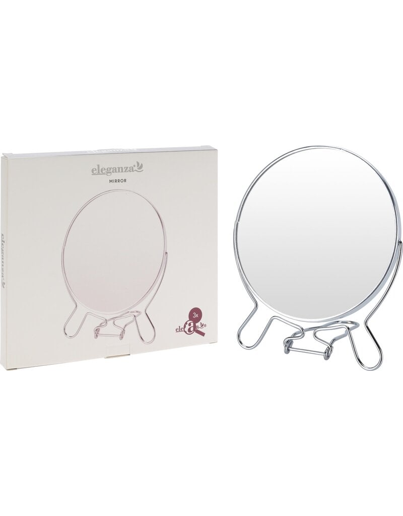 Make Up Spiegel Glas met RVS 14x24cm 2 zijden