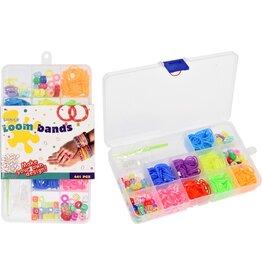 Loombandjes en Kralenset 360 delig in opbergdoos 9,5x3,5cm