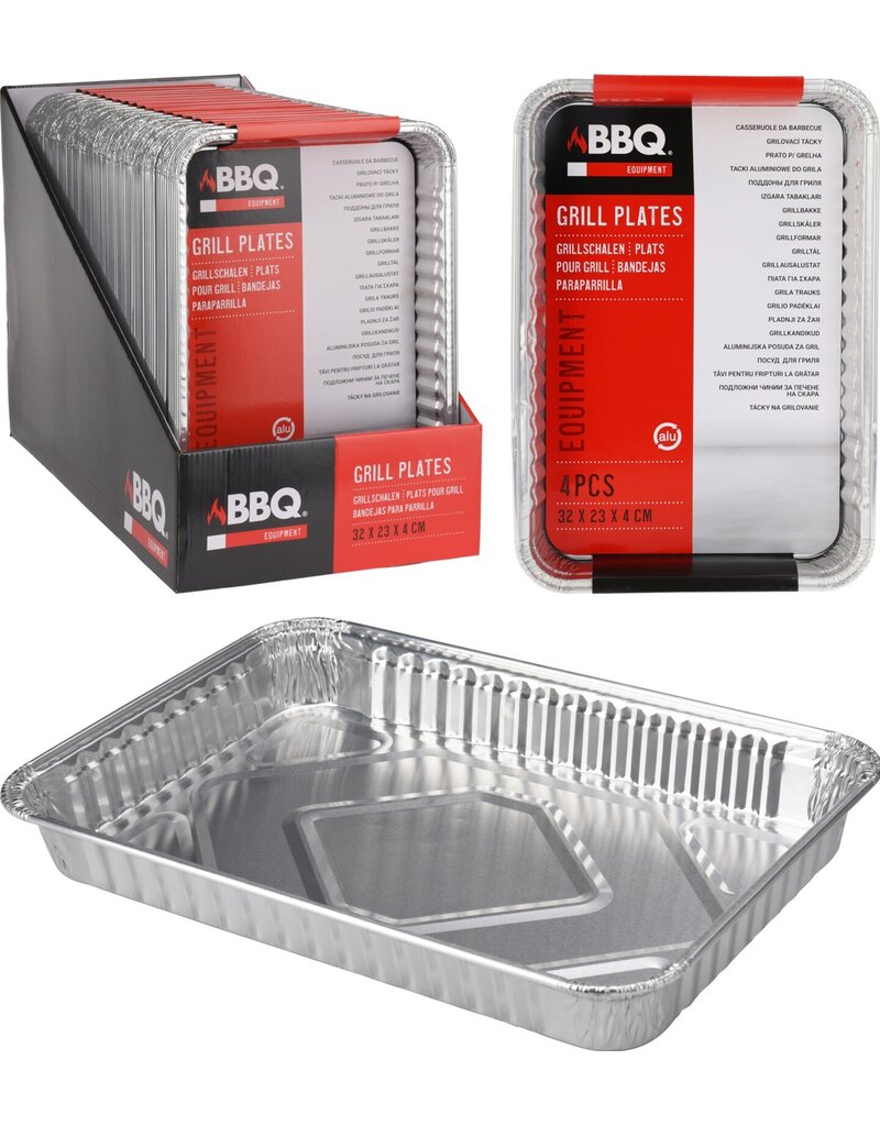 BBQ Schalen 32x23cm set van 4 stuks
