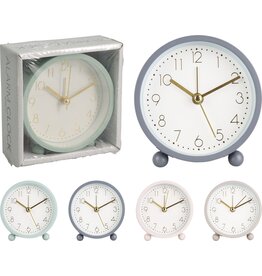 Wekker Ø10cm 4 assorti kleur
