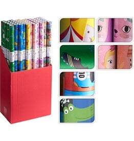 Inpakpapier Kind 200x70cm 6 assorti design