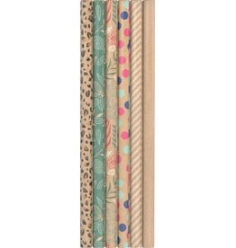 Inpakpapier 200x70cm 6 assorti design