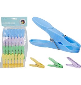 Wasknijper Plastic 28 stuks 4 kleuren