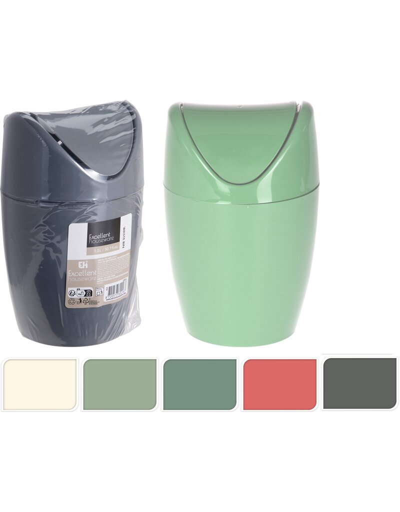 Afvalbak 1500ml 5 assorti kleur