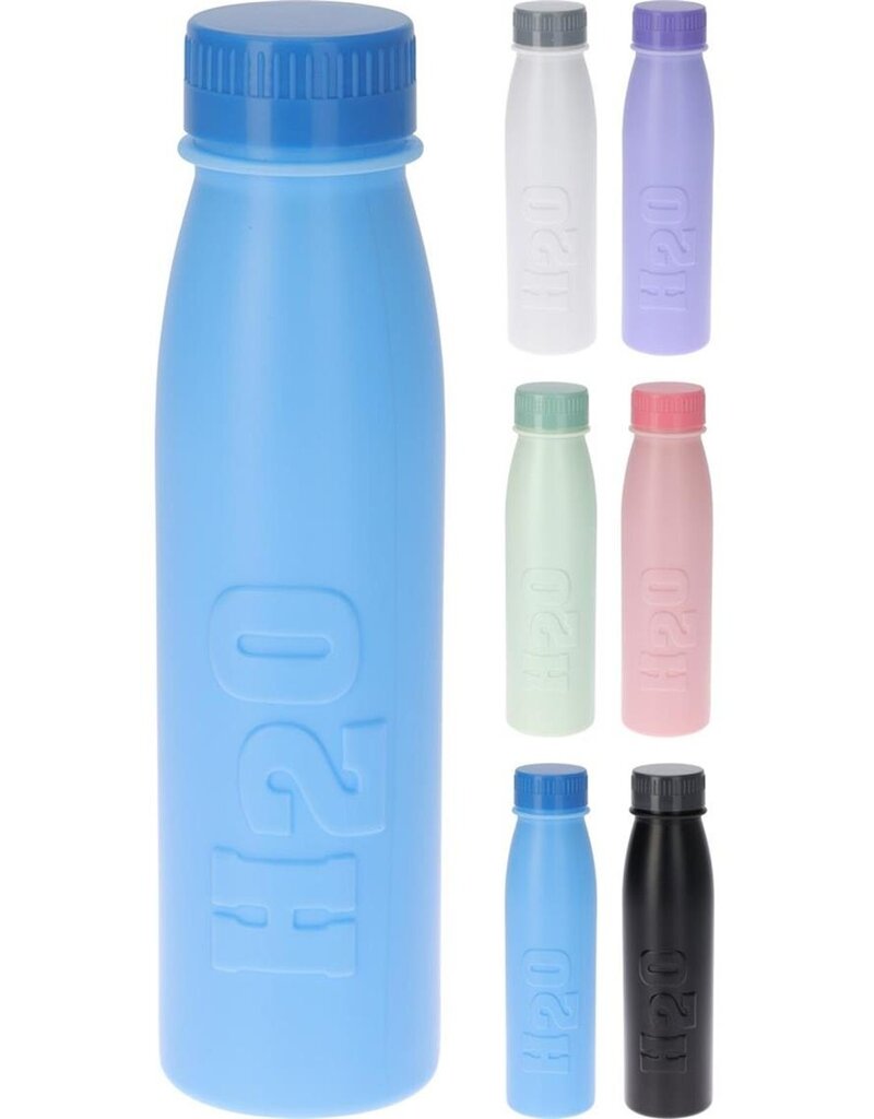 Drinkfles HDPE 500ml 6 assorti kleur