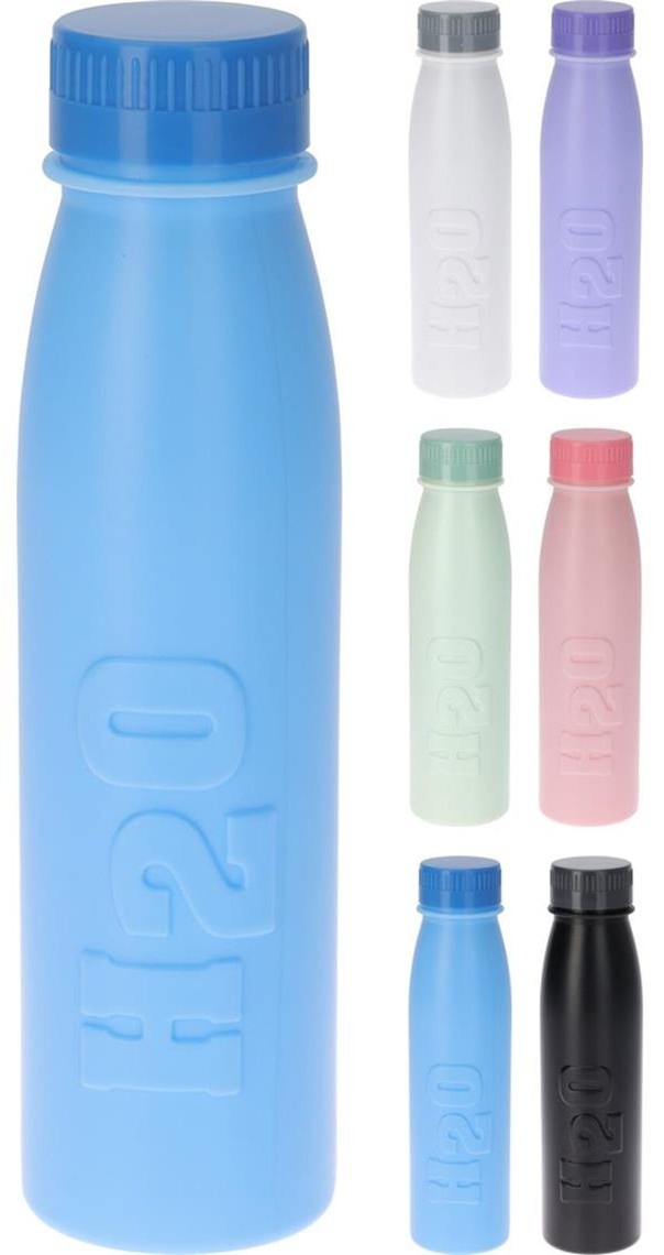 Drinkfles HDPE 500ml 6 assorti kleur