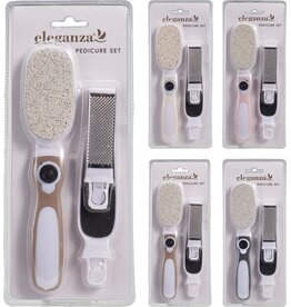 Pedicure set 3 delig 4 assorti kleur