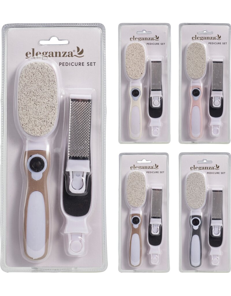 Pedicure set 3 delig 4 assorti kleur