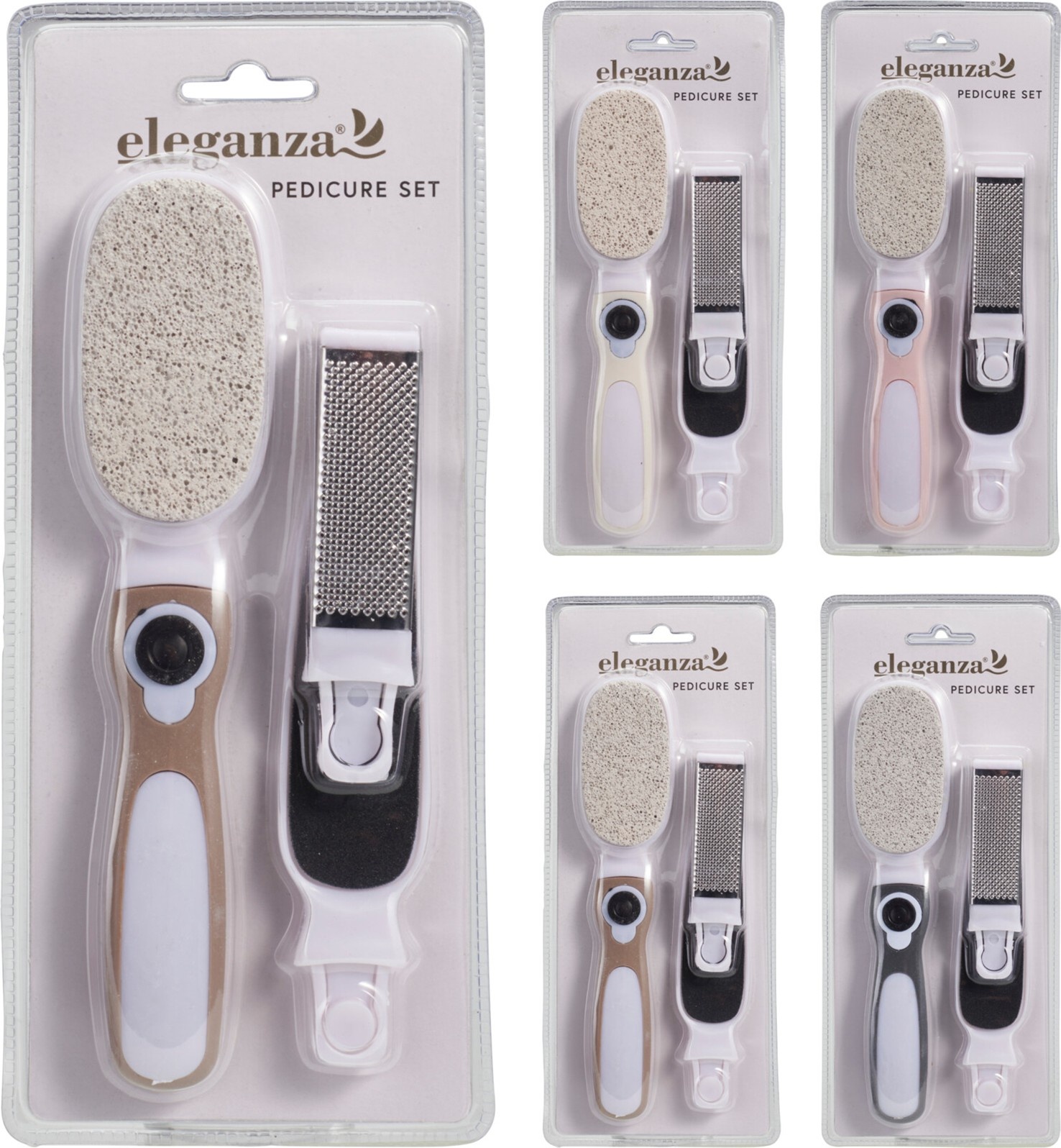 Pedicure set 3 delig 4 assorti kleur