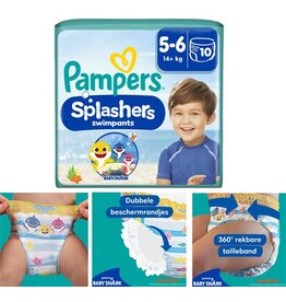 Pampers Splashers Zwemluiers Maat 5-6 (14 kg+) 10 stuks