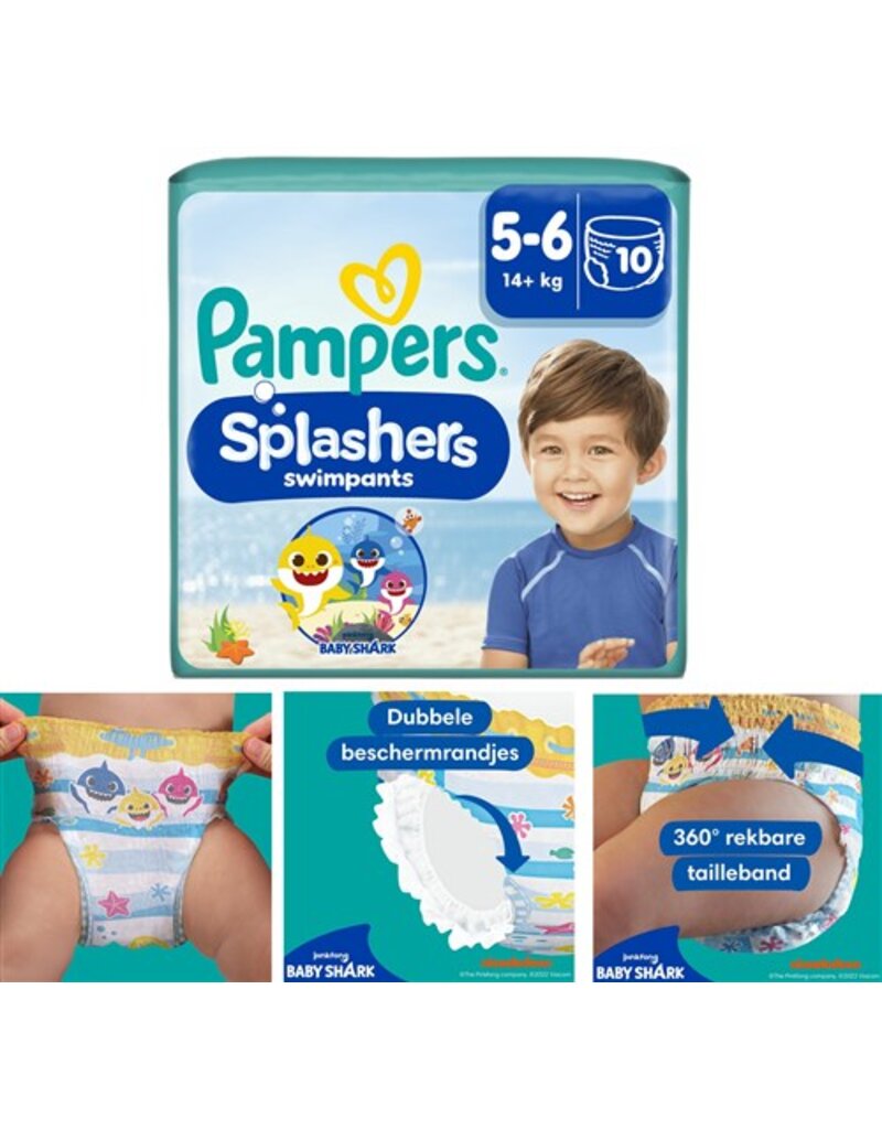 Pampers Splashers Zwemluiers Maat 5-6 (14 kg+) 10 stuks