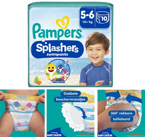 Pampers Splashers Zwemluiers Maat 5-6 (14 kg+) 10 stuks