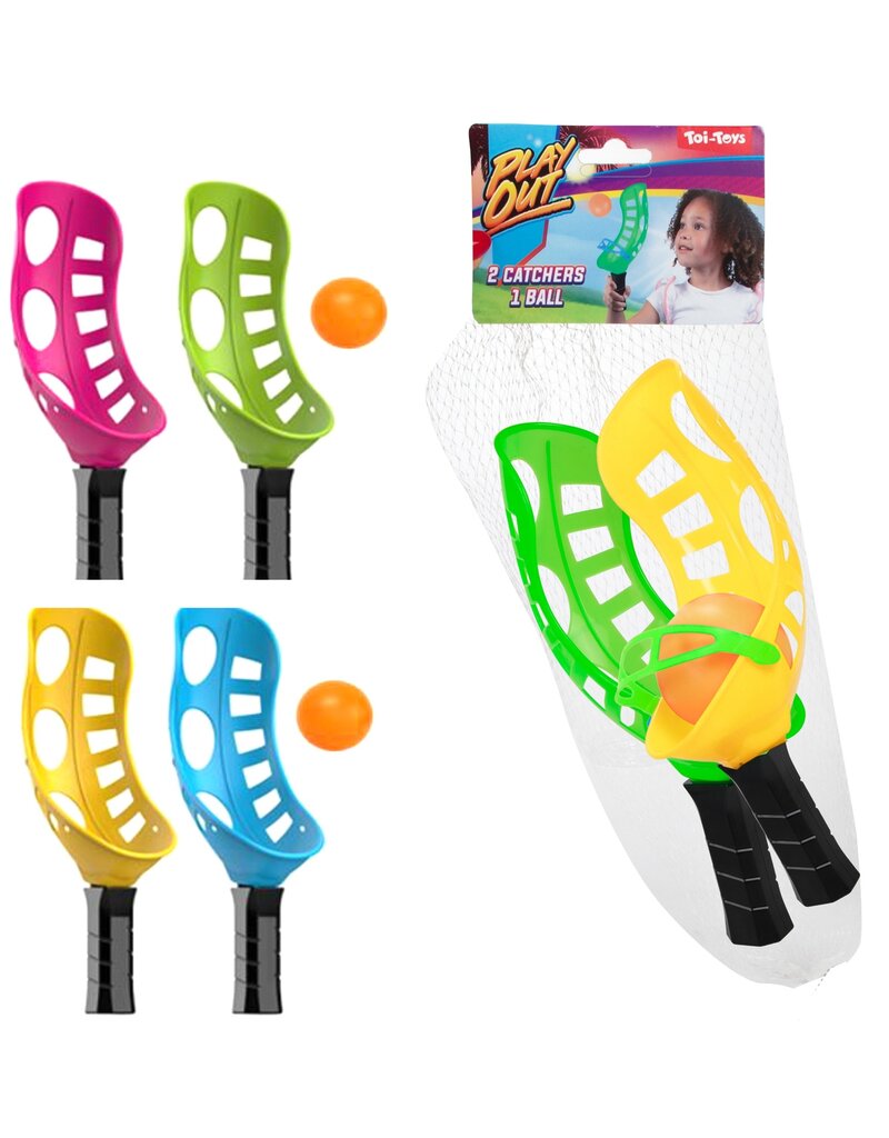Vangbalspel 2x Scoop + bal 2 assorti kleur