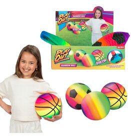 Bal Regenboog PVC 20cm. 3 assorti design