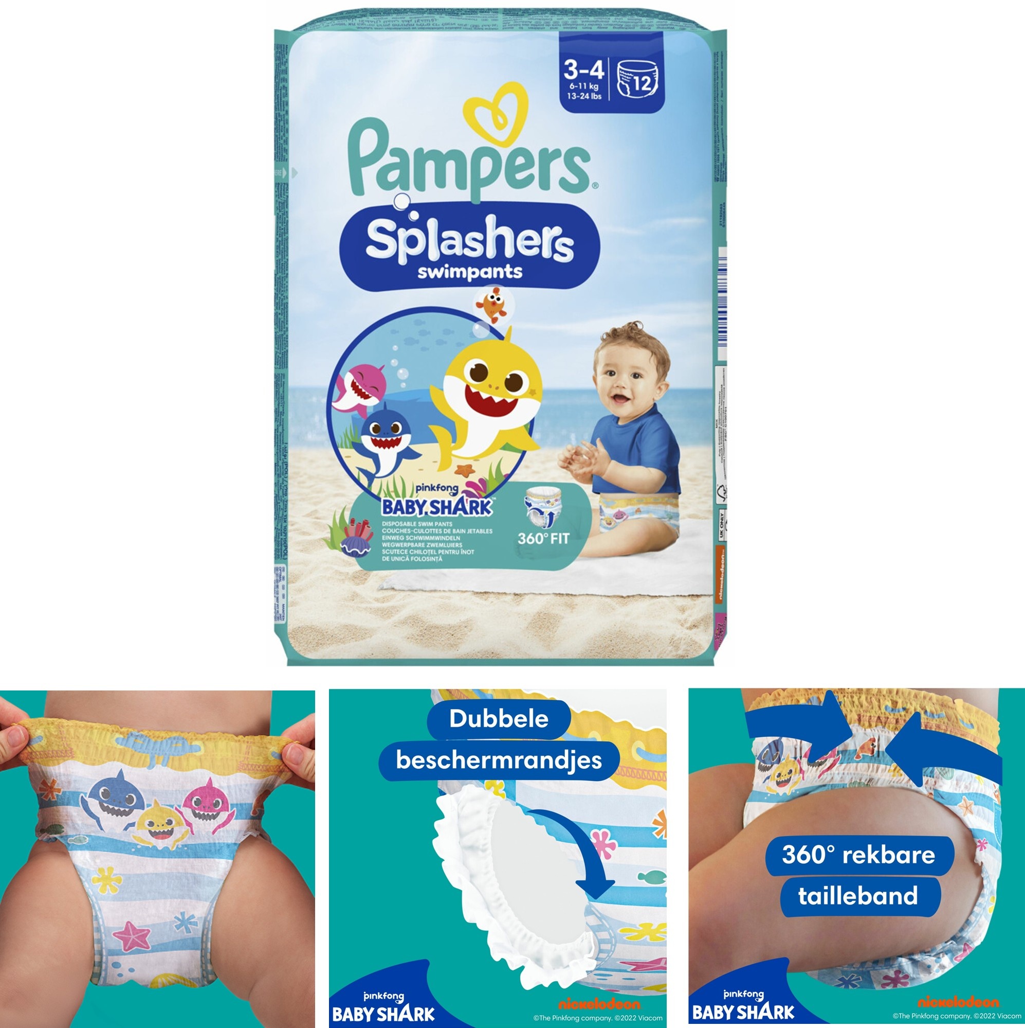 Pampers Splashers Zwemluiers maat 3-4 (6-11kg) 12 stuks
