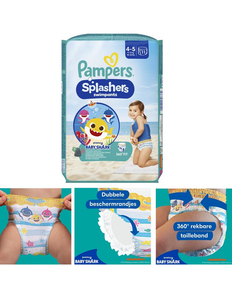 Pampers Splashers Zwemluiers Maat 4-5 (9-15 kg) 11 stuks